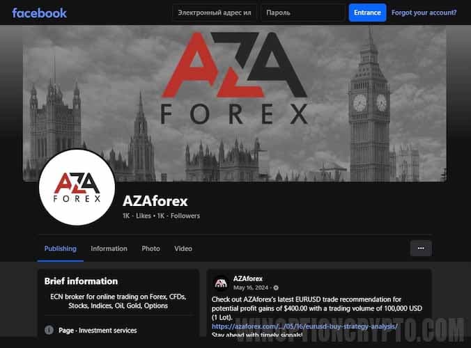 AZAForex Facebook account
