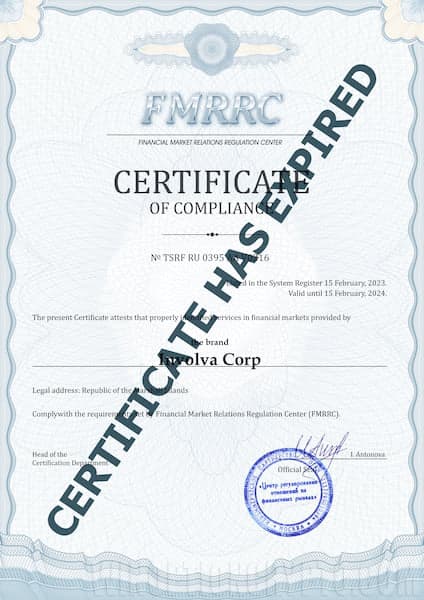 аннулированый сертификат регистрации VideForex