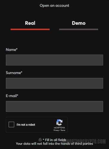 Registration at Intrade Bar