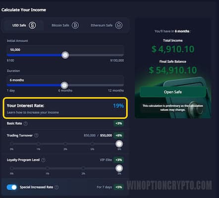 interest rate in a safe deposit box