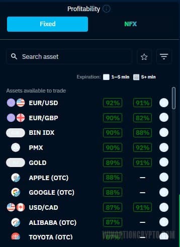 selecting an asset for your strategy