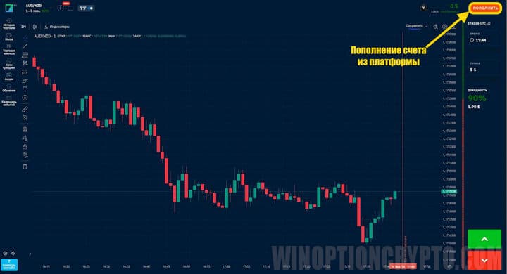 top up your account from the platform