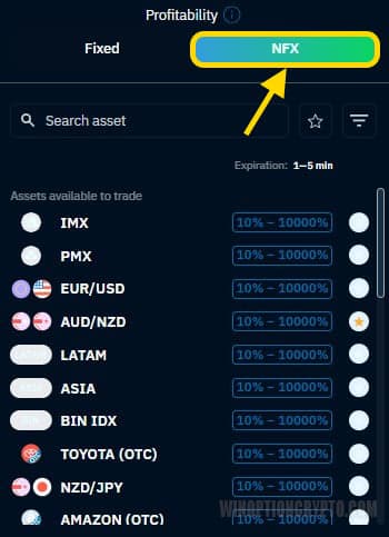 Modo de negociación NFX