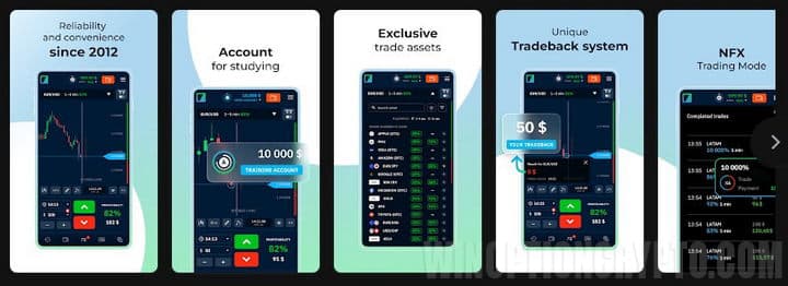 Aplicación móvil de Binarium