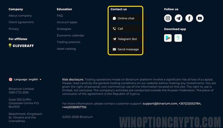 Formas de contactar con el soporte