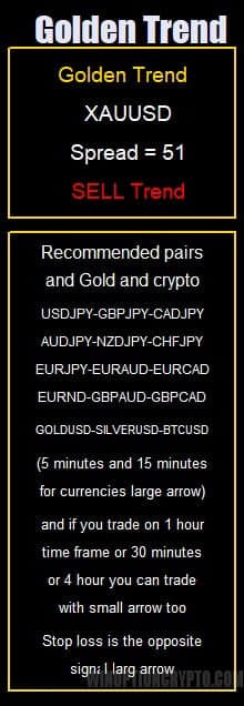 боковая панель в golden trend