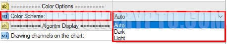 color themes in auto trend channels
