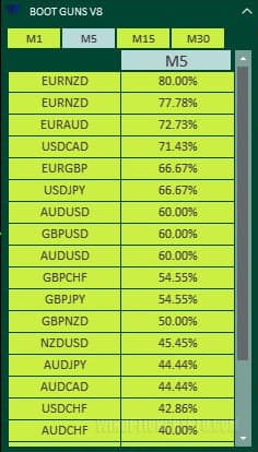 информационная панель в Boot Guns