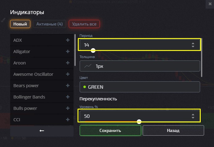 RSI Settings